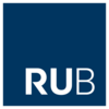 Logo der Ruhr Universität Bochum RUB Wortmarke auf blauem Grun